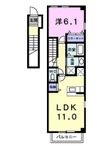 リヴァーパークII Bの間取図