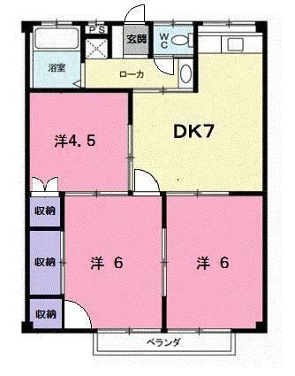 拡大写真:コーポ丹下 1階103の間取り