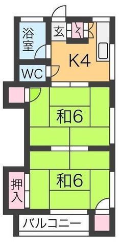 拡大写真:譽荘 2F-3の間取り