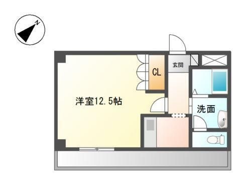 拡大写真:伊予市米湊 3階302の間取り