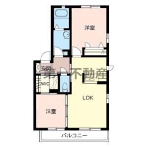 拡大写真:メゾン萩原 2階0201の間取り