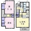 アメニティカスガ6の間取図