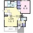 フレッシュ ダンジェの間取図