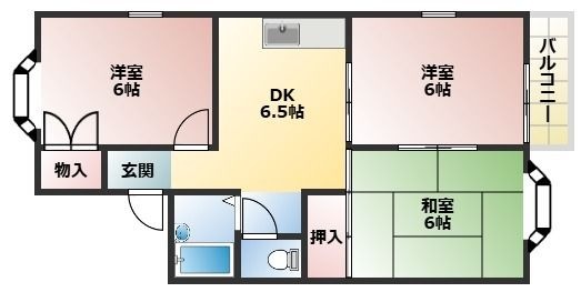 拡大写真:ソアール西明石 2階203の間取り