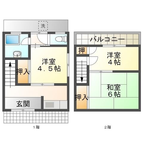 拡大写真:谷八木戸建 1の間取り