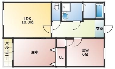 拡大写真:新石生マンション 3階306の間取り