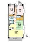 プラザハイツ二ッ屋A棟の間取図