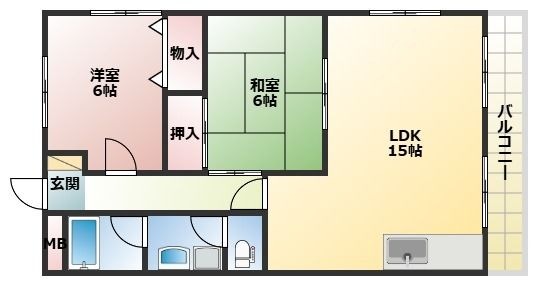 拡大写真：第1永和レジデンス 3階302の間取り