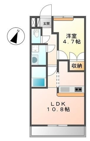 拡大写真:グリーンヒルズ 2階202の間取り