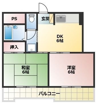 拡大写真:ホワイトスワン明石 3階302の間取り