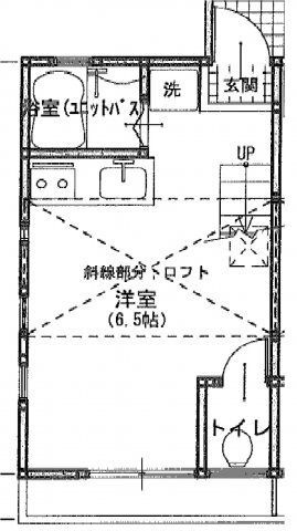 拡大写真:もんぶらん 2階203の間取り