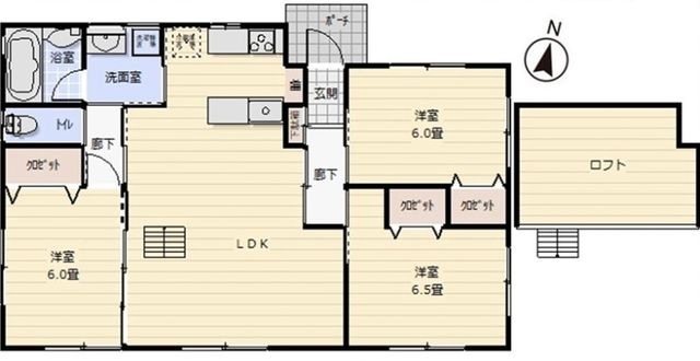 拡大写真:BAN’S HOUSE 1階Bの間取り