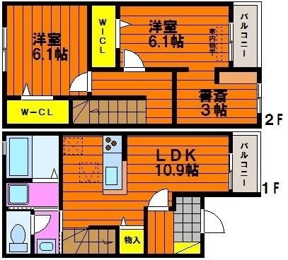 拡大写真:カサ ベルデ 1階105の間取り