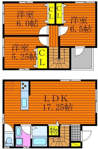 拡大写真:カシアーノ 1階Bの間取り