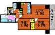 写真:ライオンズタワー岡山表町 17階1704の間取図