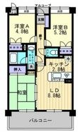 写真：ダイアパレス東島田4階の間取図