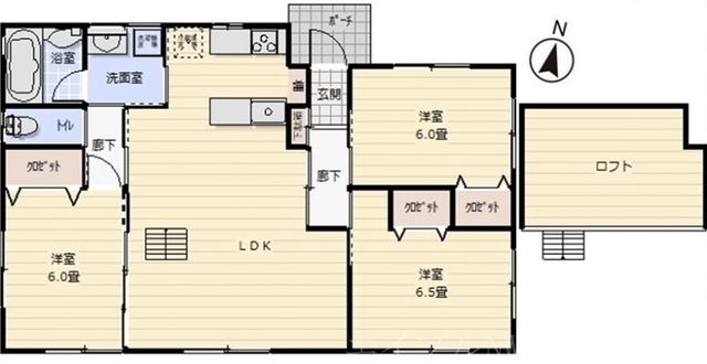 拡大写真：BAN’S HOUSE　 1階Bの間取り