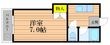 岸本コーポ Bの間取図