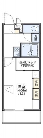 拡大写真:レオパレスカサ エスペランサ 2階204の間取り