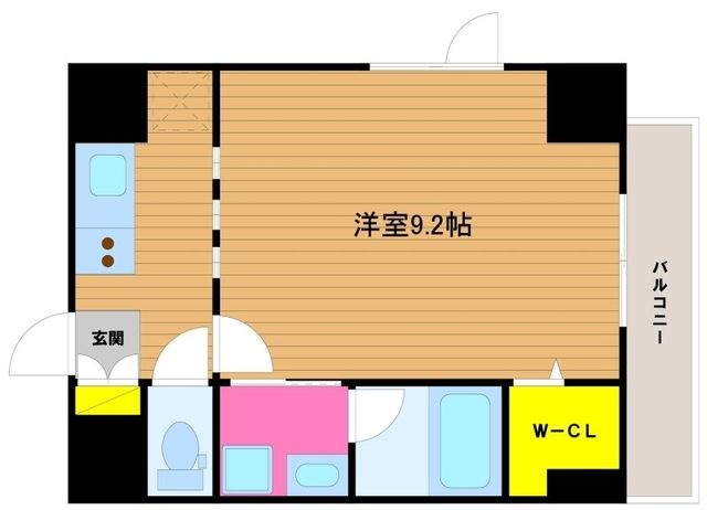 拡大写真:THE MODERN 桑田町 5階501の間取り