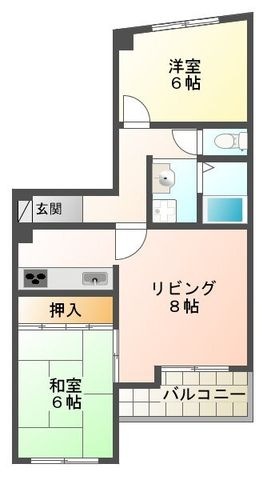 拡大写真:ベルトピア塩屋I 3階301の間取り