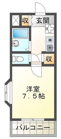 拡大写真:エストレーラ五色山 2階205の間取り