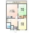 メイゾーン霞ヶ丘F棟の間取図