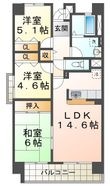 王塚西シティコートの間取図
