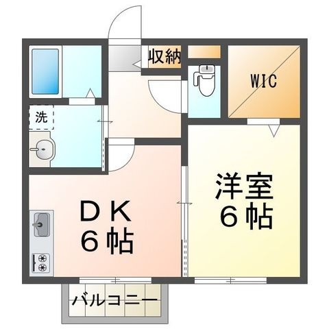 拡大写真:ユマリアコート 2階205の間取り