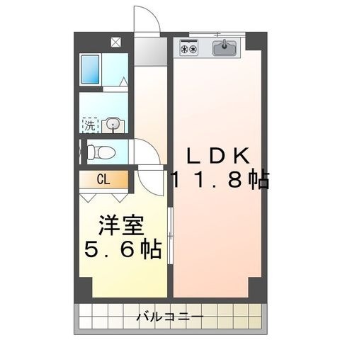 拡大写真:高津橋マンション 3階302の間取り
