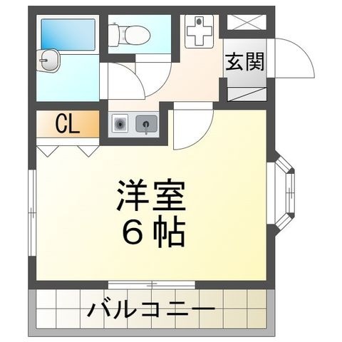 拡大写真:サンウィング神陽 4階403の間取り