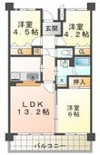井吹東シティコートの間取図