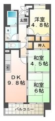 王塚西シティコートの間取図