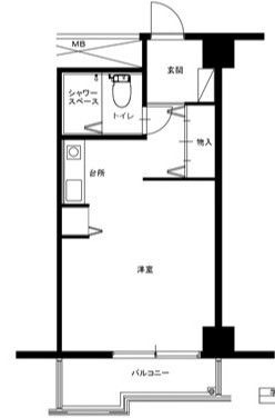 拡大写真:学が丘カレッジハイツ 6階608の間取り
