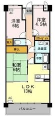 プラザハイツ二ツ屋F棟の間取図