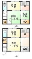 テラスハウス川根東棟の間取図