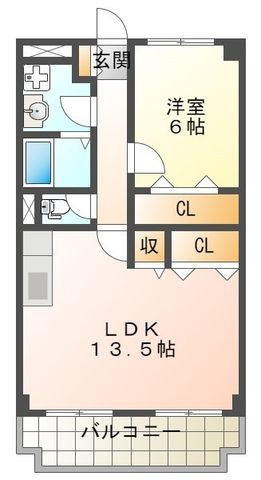 拡大写真:ディアコートK 1階103の間取り