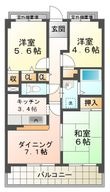 学園シティコートの間取図