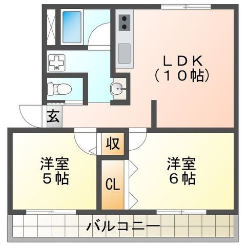 拡大写真：高津橋農住団地A棟 3階303の間取り