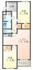 Lis　Bonheur大久保の間取図
