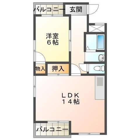 拡大写真:神戸市西区伊川谷町潤和 4階403の間取り
