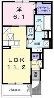 カーサドルチェBの間取図