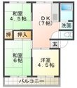 上高丸厚生年金住宅1号棟の間取図