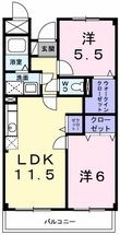 ポレール伊川Ⅱの間取図