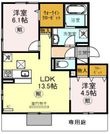 ラ・ヴェール鈴蘭の間取図