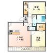 写真:サニープレイス塩屋台 2階201の間取図