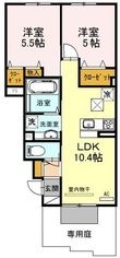 メルベーユ福里の間取図