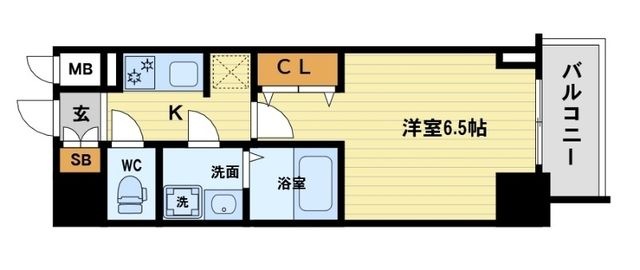 拡大写真:S-RESIDENCE福島玉川Tres 3階301の間取り