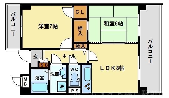 拡大写真:アーバンヴィラ 4階402の間取り