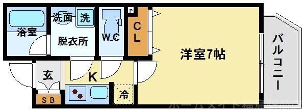 拡大写真:セイワパレス福島駅前 4階404の間取り